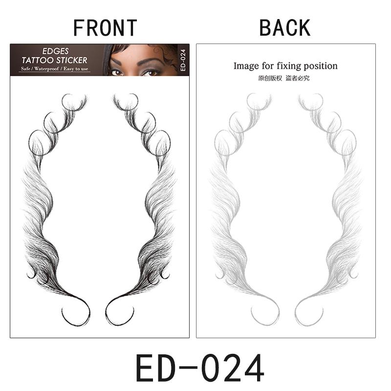 Factory Outlet Fashionable Waterproof Temporary Tattoo Stickers Baby Hair Edge Face Application Made of Paper