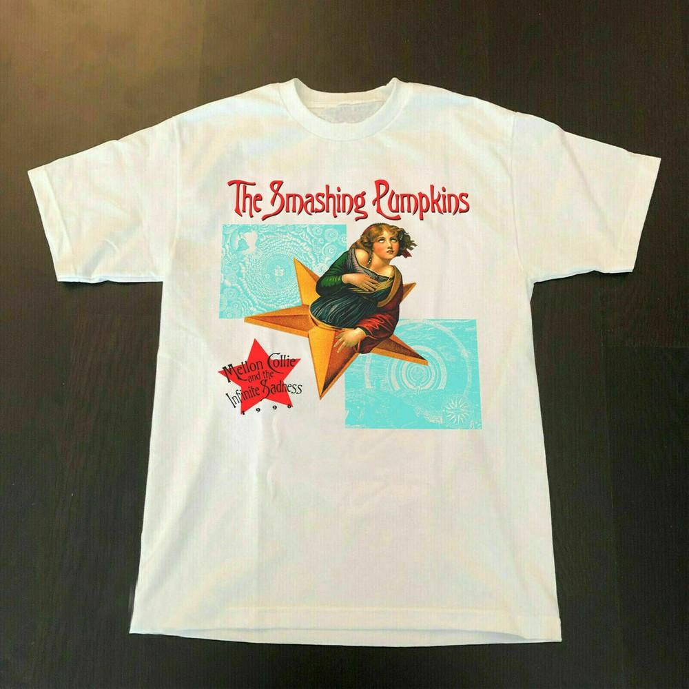 Smashing Pumpkins Винтажная Белая Унисекс Футболка 1996 года Тур Mellon Collie S-234Xl Унисекс Футболка
