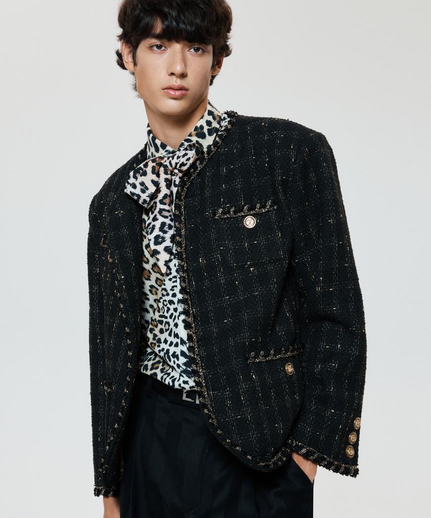 Untage Untage Boucle Tweed Jacket [Black(Man)]_Uto-Fb04