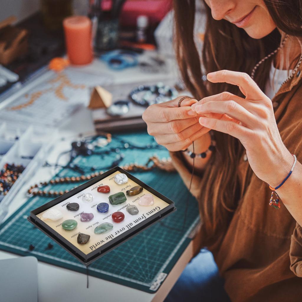 Rock Stone Colletction Kit for Kids Exquisite Science Classroom Rocks and Minerals Collection Minera