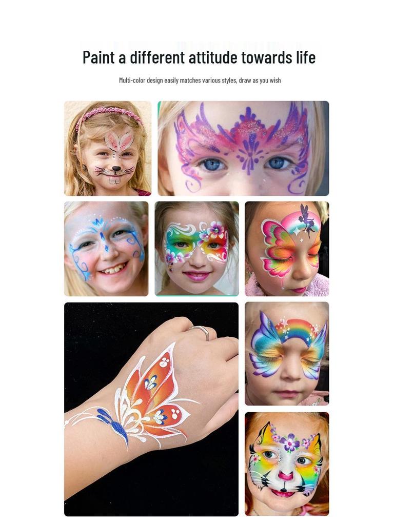 Набор кистей для лица и тела Giorgione из 17 предметов с тиснением для детей