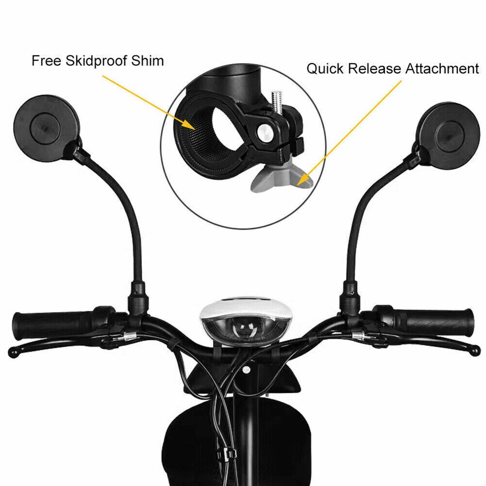 2PCS Bike Mirror Bike Handlebar Rearview Mirror Rotatable Rear View Convex Mirror Universal