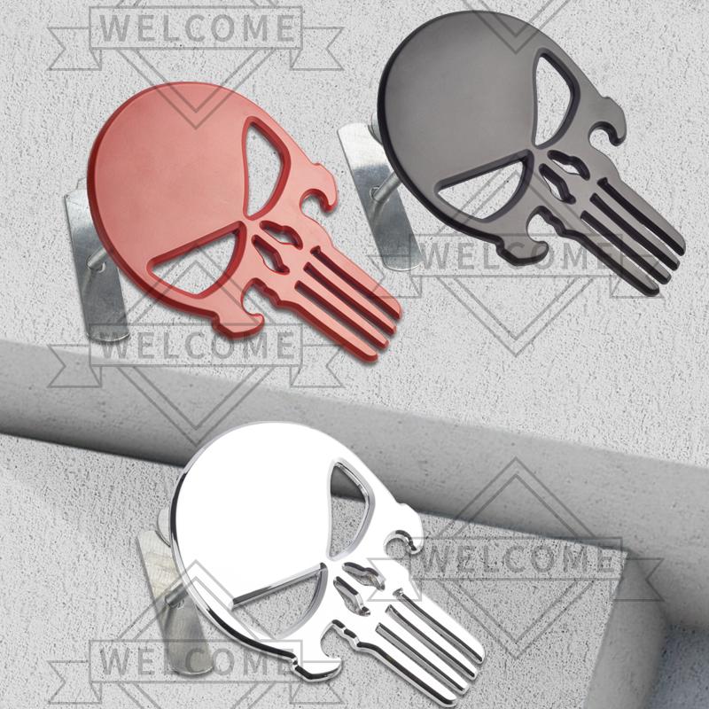 3D Car Stickers Skull Front Grille Emblem Auto Body Badge Trunk Decal For Jeep Wrangler Renegade Cherokee Overland Accessories po1