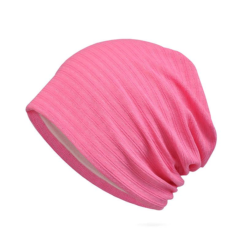 Women's Breathable Thin Cotton Pullover Hat - Spring/Summer Headscarf, Confinement, Sleep, and Outdoor Leisure Cap.