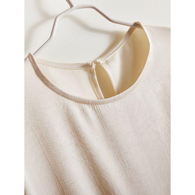 The Boutique Export Order Is Missing! Elegance Women's Beaded Gear Edge Round Neck Short Sleeve Satin Acetate Tencel T-shirt Summer