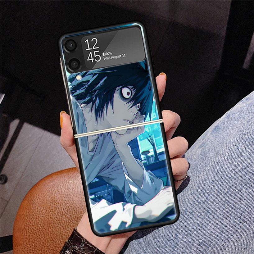 N-Note D-Death L Lawliet Phone Case For Samsung Z Flip 7 6 5 4 3 Galaxy ZFlip7 ZFlip6 ZFlip5 ZFlip4 ZFlip3 5G Print Cover