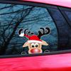 Hot Selling Car Stickers Christmas Santa Claus Elk Cartoon Car Body Glass Window Decoration Stickers