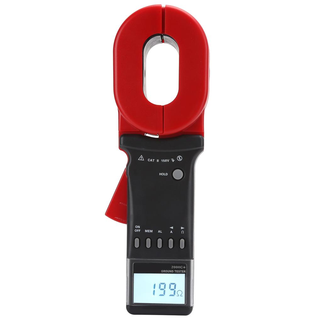 ETCR2000C+ Ground Resistance Clamp Meter Tester 0.01 1200 Ohm  0.00mA 20A for Electricity