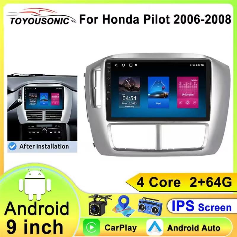 Android Carplay Car Radio для Honda Pilot 1 2005 2007 2008 Навигация GPS Мультимедийный Плеер WiFi Стерео Авто Видео BT 2 DIN