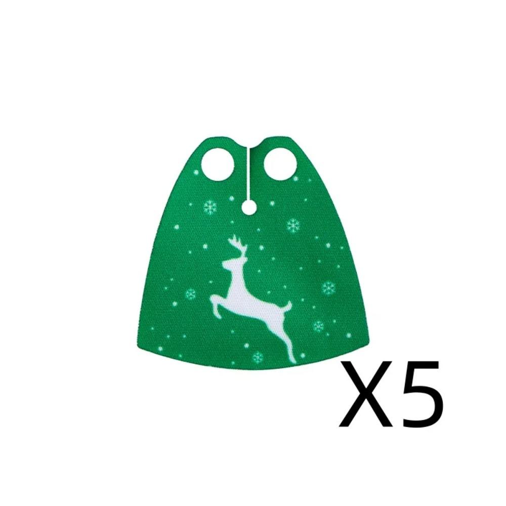 MOC City Christmas Building Blocks Figure Elk Sleigh Tree Garland Cape Coat Fireplace Candy Cane Snack Stand DIY Gift Toys K032