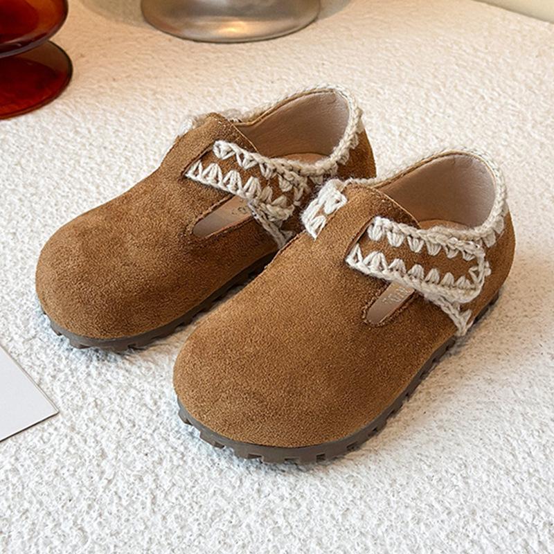 Женские зимние ретро мокасины Birkenstock с флисовой подкладкой и нескользящей подошвой, модный британский стиль