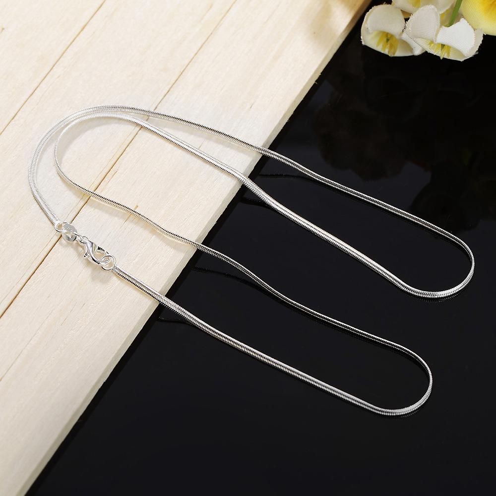 Jinrongxing 16-30" Медно-серебряная Европейская/Американская Плоская Змеиная Цепь 2 мм