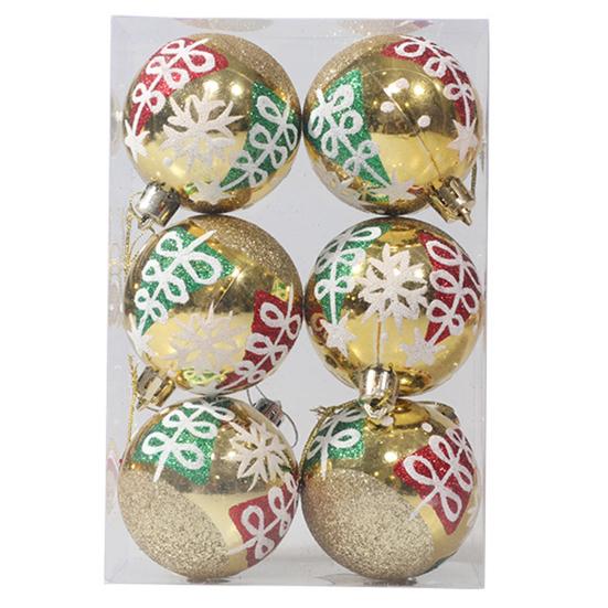 6шт прочные блестящие привлекательные рождественские шары кулон праздничный подарок шары украшения товары для вечеринок