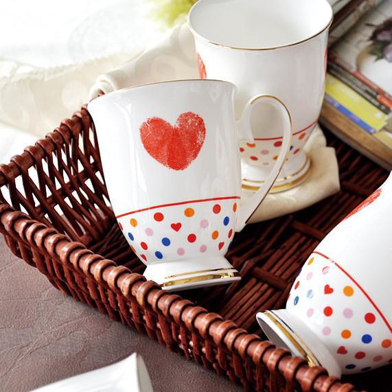 Tangshan Creative Bone Porcelain Mug - Ceramic Coffee & Milk Cup with Printed Logo