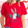 Buns of Steel T-shirts for Women Fitness Rabbit Bunny Lover Gym Workout Tees Shirt Fashion Hip Hop Streetwear Female Clothing
