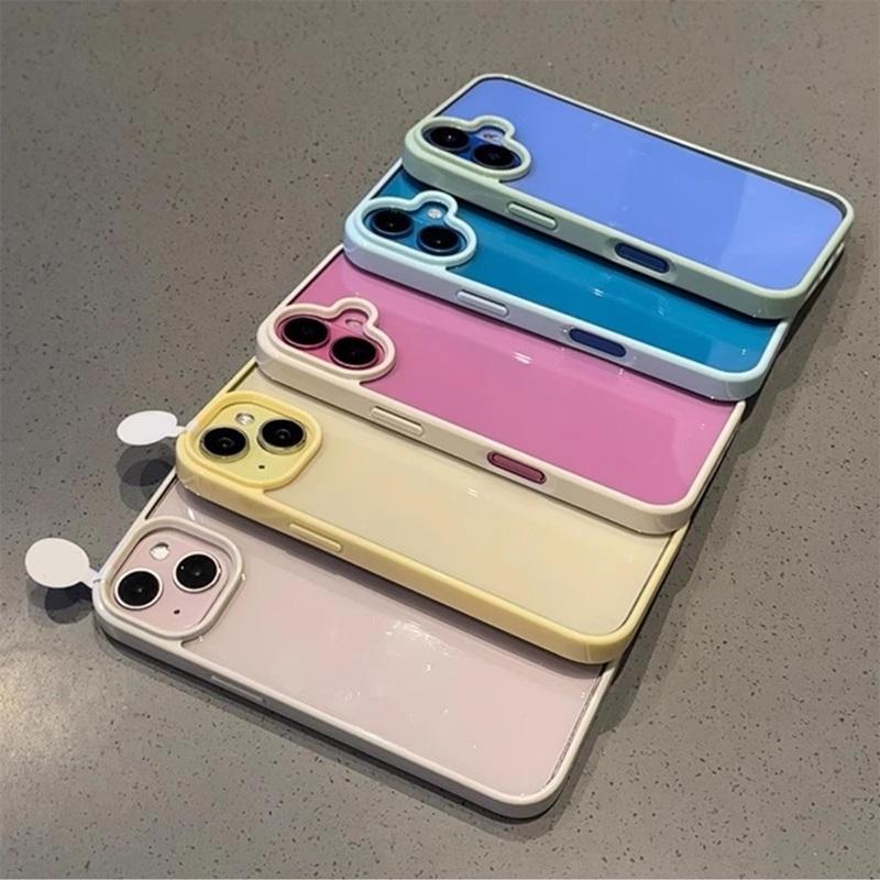 Роскошный прозрачный чехол для телефона конфетного цвета для iPhone 17 16 15 14 13 12 11 Pro Max Plus 16E Ударопрочный бампер Защитные чехлы Обложка