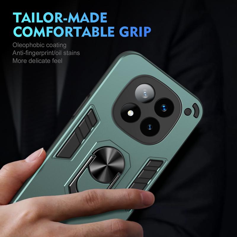 Для Xiaomi Redmi Note 14 Pro Plus 5G Чехол Противоударный Броня Магнитный Держатель Кольцо Чехол Для Redmy Note 14 Pro+ Защитная Крышка Объектива