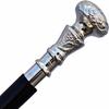 Brass Handle Walking Cane 91.44 Cm Wooden Stick, Foldable Adjustable Ideal for Seniors Adults for Traveling Hiking