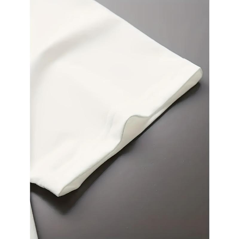 Европейский размер Женская повседневная футболка с коротким рукавом и круглым вырезом с графическим принтом - БОЛЬШИЕ РАЗМЕРЫ S-3XL Бохо Шик Футболка с принтом сердца, Белый Повседневный