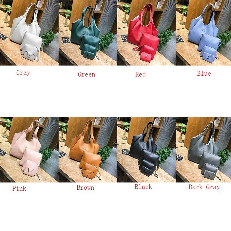 Handbags Women Fashion Messenger Shoulder Noble Tote Bags 4pcs Purse Set