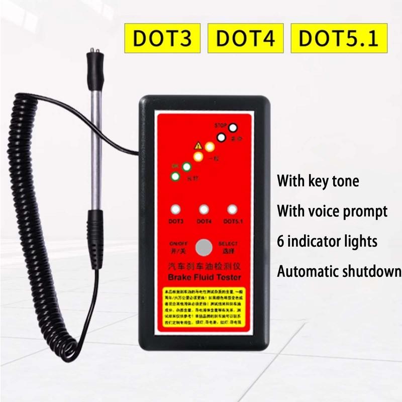 Automotive Brake Fluid Liquid Tester, DOT3 DOT4 DOT5.1 Brake Liquid Vehicle Diagnostic Testing Detector