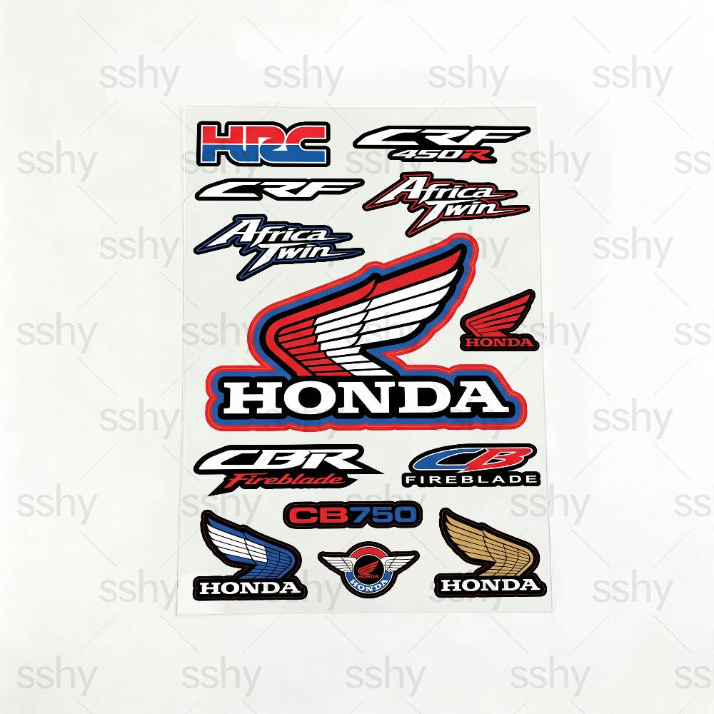 AAAHM1 ДЛЯ HONDA RACING Долговечная Водонепроницаемая Светоотражающая Наклейка Маскировка Царапин Подходит для Мотоцикла Автомобиля Шлема Холодильника Стакана для Воды Декали