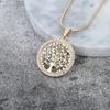 Hot Tree of Life Round Small Pendant Necklace Gold Silver Color Bijoux Collier Elegant Women Jewelry Gifts