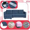 Varius Corner Sofa Bed with Sleeping Function Family Furniture Cornea Blue
