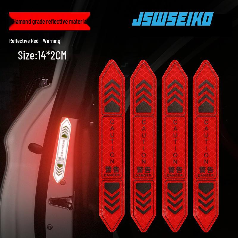 Car Door Reflective Safety Warning Sticker - Scratch Cover Decal Strip