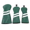 Golf Cover Head Cover DriverWood FW 3 Piece Set Simple Waterproof Conversion Doug Included (Green)