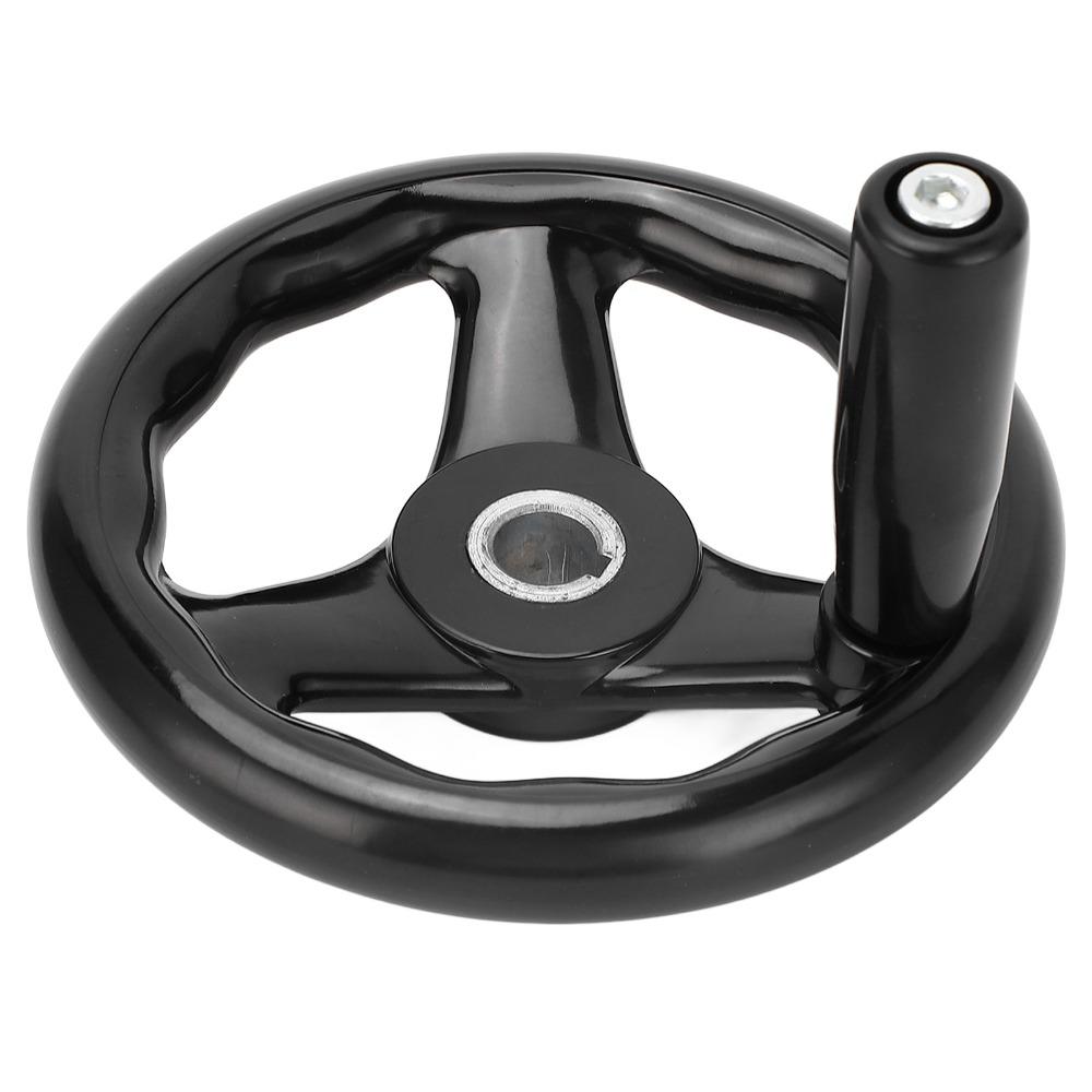 16mm Hole Diameter Lathe Hand Wheel 0.63 x 6.3in Hand Wheel Durable Universal Handwheel Grinders