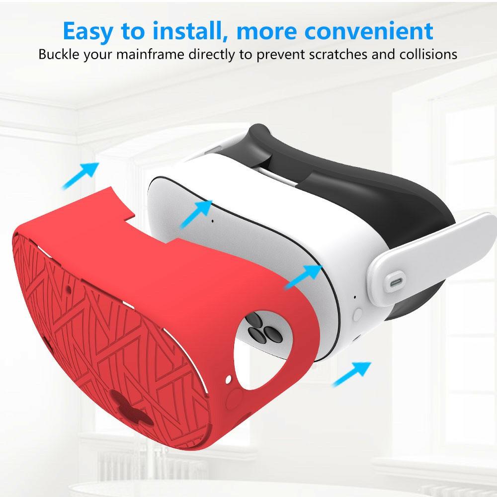 For Meta Quest 3S VR Silicone Case Stripes Style Heat Dissipation Protective Cover