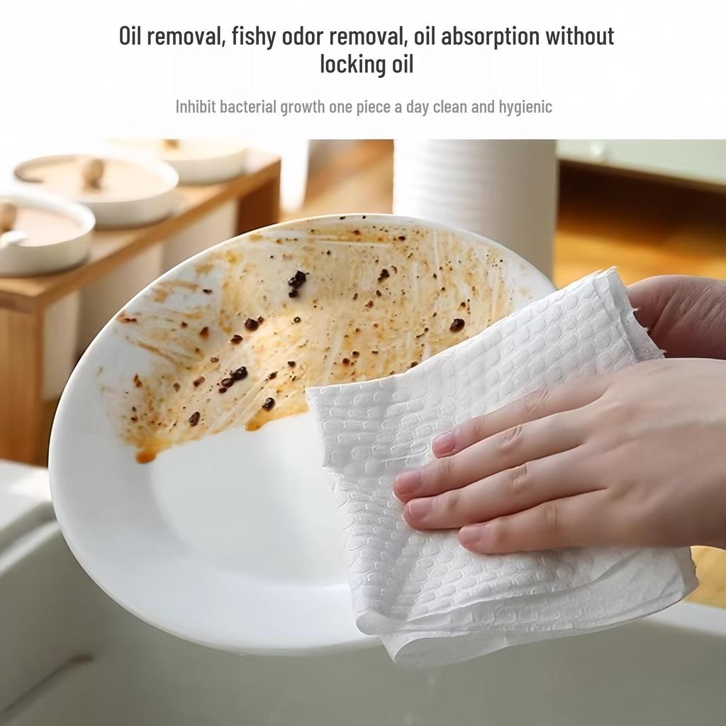 Disposable Oil-Free Kitchen Dishcloth for Dishwashing