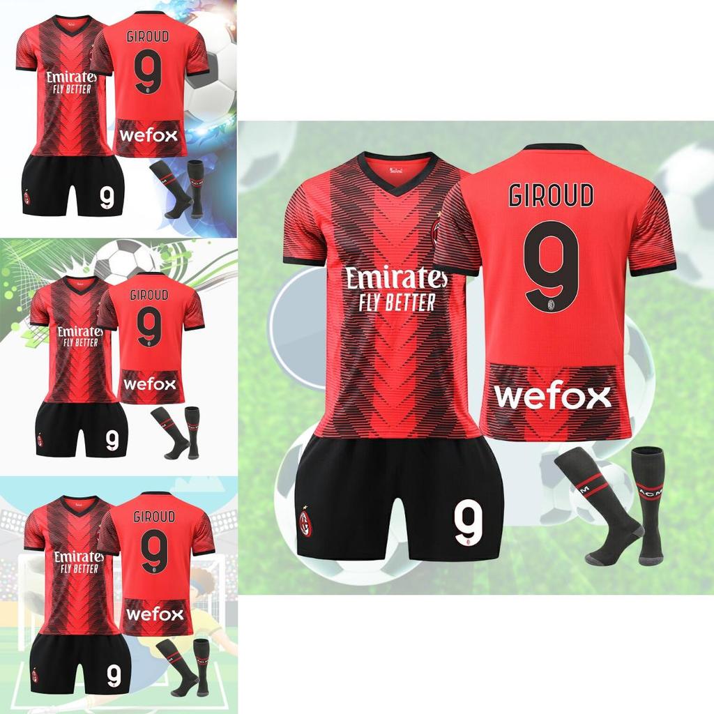 2324 Комплект домашней формы на новый сезон №. 9 Жиру №17 Лео №11 Ибра №19 Тео Футбольная форма