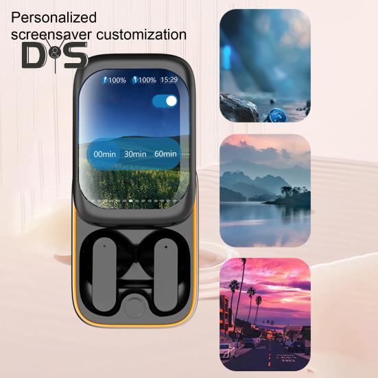 Беспроводные наушники-вкладыши с поддержкой Bluetooth, низким уровнем задержки и шумоподавлением, интеллектуальные полноцветные сенсорные слайдеры-наушники