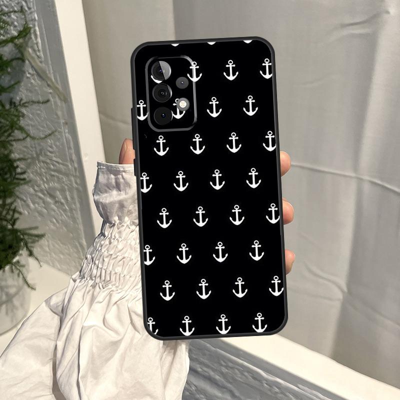 Чехол с полосками, якорем, лодкой, штурвалом для Samsung Galaxy A35 A55 A15 A34 A54 A14 A56 A52 A53 A16 A26 A36 A32 A12 A33 A13 A17