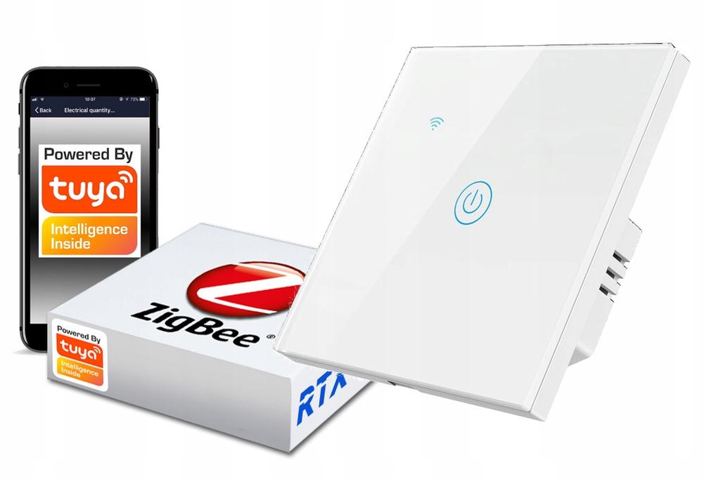 ZigBee TUYA Touch Switch 1 circuit white #without N
