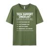 Tech Support Checklist Computer Geek Sysadmin Luxury T Shirt Men High Quality Man Clothes Vaporwave