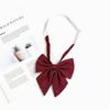 Красный галстук-бабочка в японском школьном стиле для женщин - Аксессуар для выпускного платья с пером и украшением в виде матросской формы