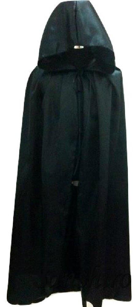Sanshiro Market Dracula Ghost Costume with Hood and Adult Size XL Cloak, Black,