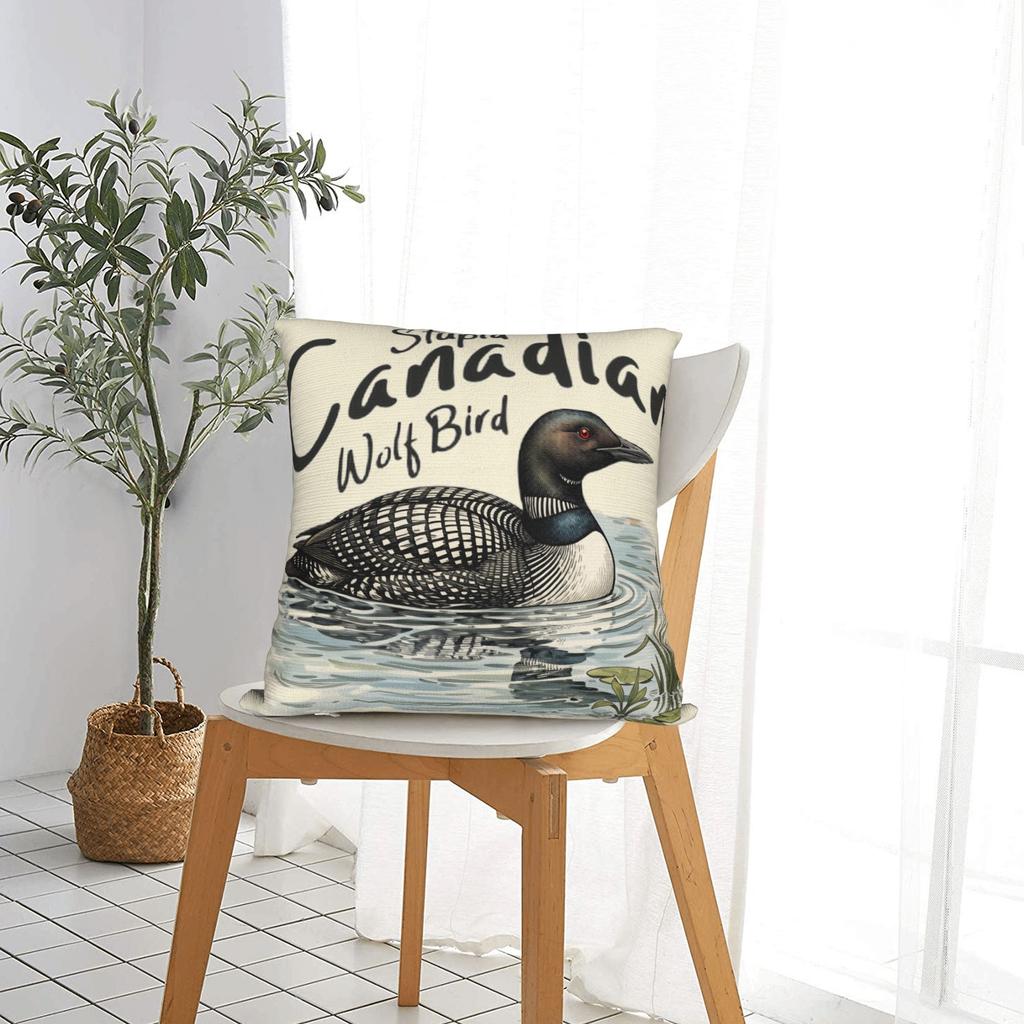 Pillow Cover Stupid Canadian Wolf Bird Says Ice Out Vintage Pillow Case For Sofa Home Decor Pillowcases