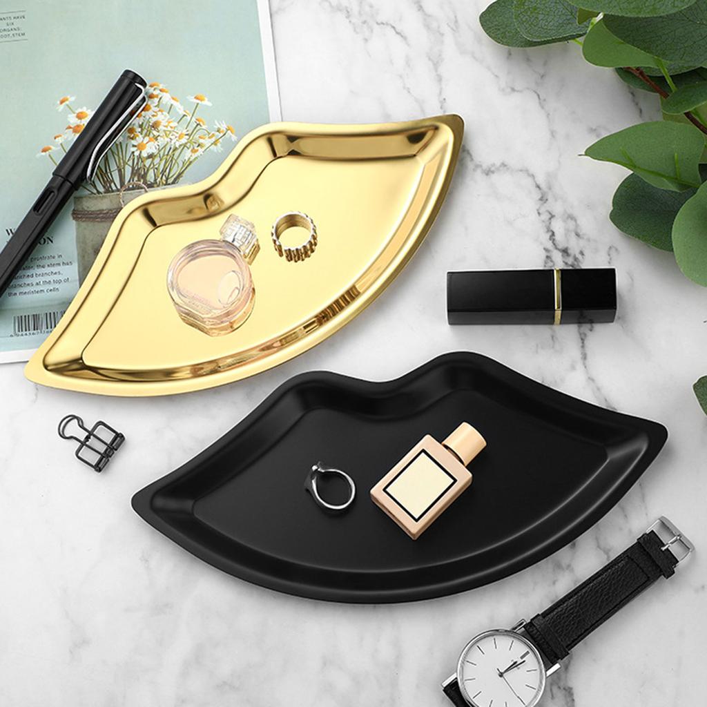 Серьги Браслет Ожерелье Подставка для украшений из нержавеющей стали Подставка для дисплея Поднос в форме губ Хранение из нержавеющей стали Ювелирные изделия
