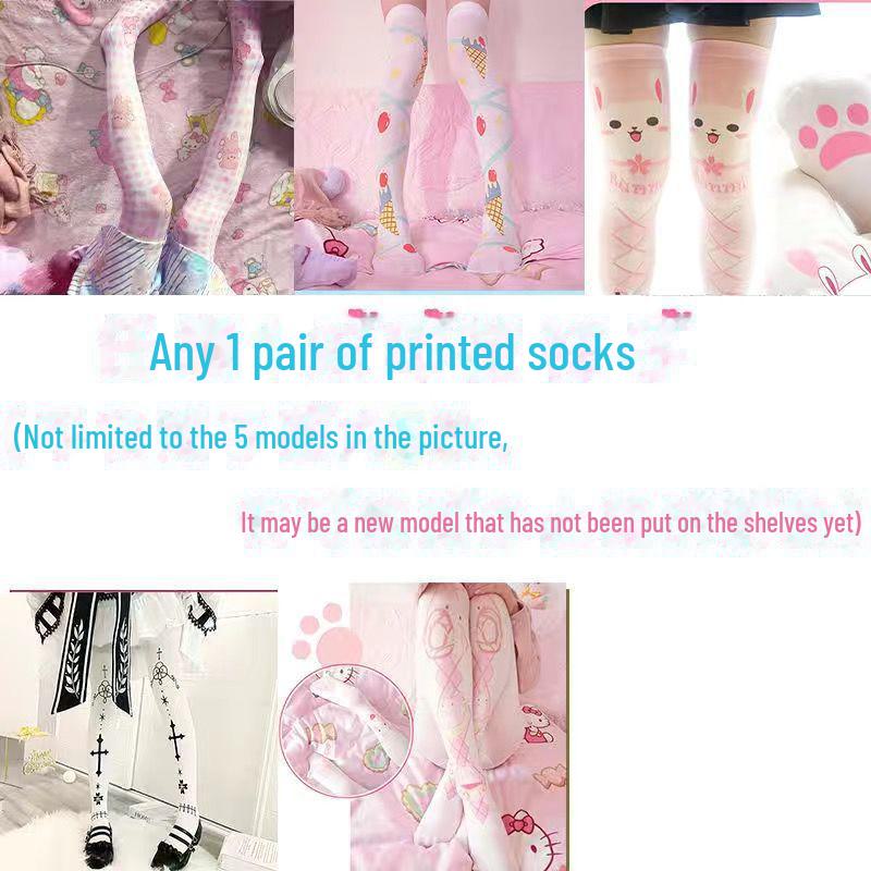 Колготки Lolita Soft Girl длиной до колена - милые летние/осенние утягивающие носки