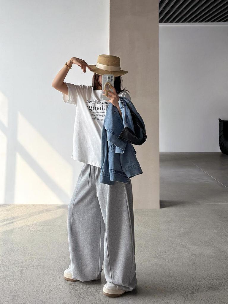 Good Quality Women's Casual Loose Letter Print T-shirt - Simple Ins Style, Short Sleeve