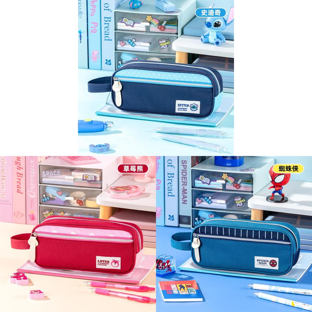 Mickey Mouse Cartoon Large Capacity Pen Bag With Durable Fabric For School Supplies And Students