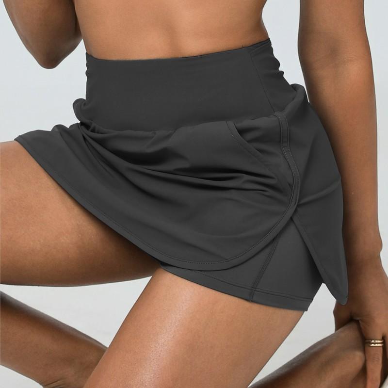 Womens Cooling UV Protection Tennis Skort With Built-in Shorts High Waist Stretch Sport Skirt Yoga Running