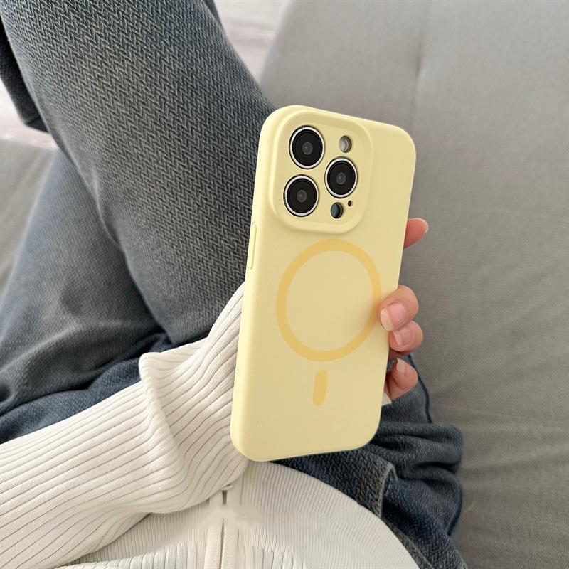 Применимо к чехлу для мобильного телефона iphone11promax MagSafe Apple 11 магнитный жидкий силикон однотонный противоударный чехол