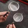 Stainless Steel Mesh Food Filter Bamboo Handle Fine Mesh Colander Metal Tea Infuser Loose Tea Leaf