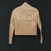 SCHAFFEN Horse Leather Single Rider Jacket/Women's Size 2/Beige/Full Zip(USED)