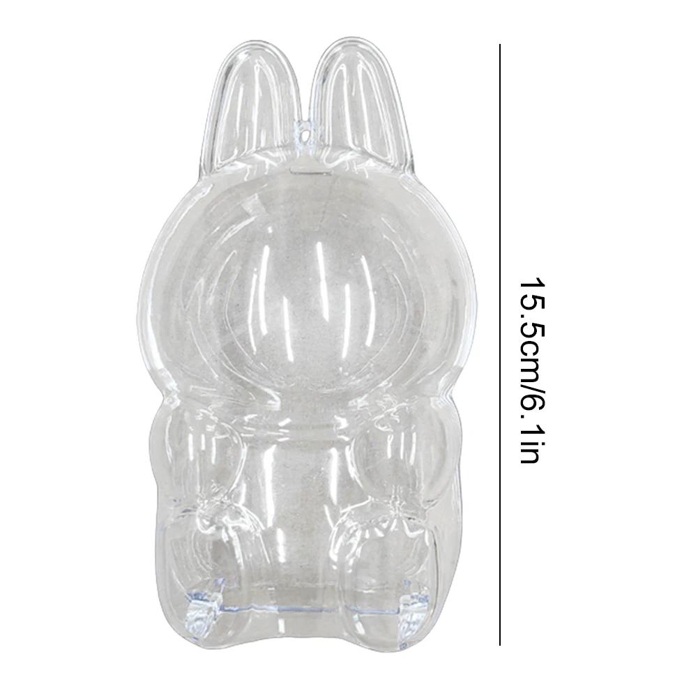 For Labubu Transparent Protective Cover Dustproof Monster Toy Storage Case Cute Elf Plushie Display Cover for Holiday Gifts